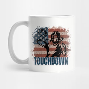 Touchdown Football American Flag Mug